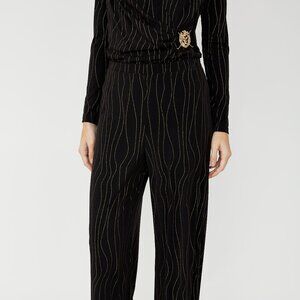 254295 Knit Pant in Black & Gold by FRANK LYMAN